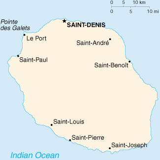 [Country map of Reunion]