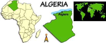 [Country map of Algeria]