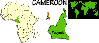 [Country map of Cameroon]