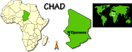 [Country map of Chad]