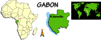 [Country map of Gabon]