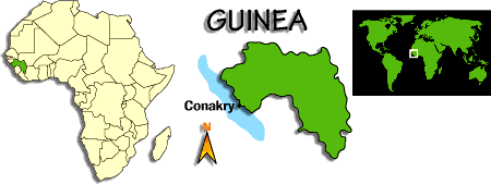 [Country map of Guinea]