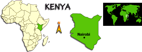 [Country map of Kenya]