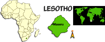 [Country map of Lesotho]