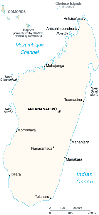 [Country map of Madagascar]