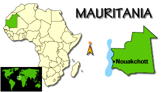[Country map of Mauritania]