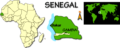 [Country map of Senegal]