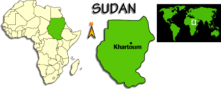 [Country map of Sudan]