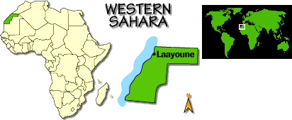 [Country map of Western Sahara]
