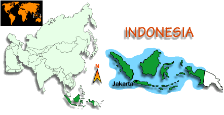 [Country map of Indonesia]