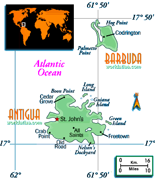 [Country map of Antigua and Barbuda]