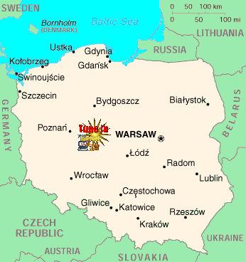 [Country map of Poland]