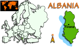 [Country map of Albania]