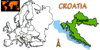 [Country map of Croatia]