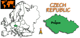 [Country map of Czech Republic]