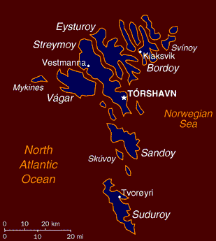[Country map of Faroe Islands]