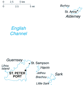 [Country map of Guernsey]