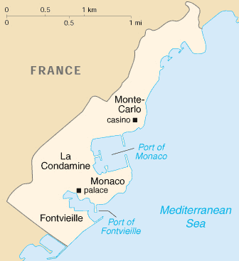 [Country map of Monaco]