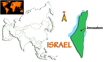 [Country map of Israel]