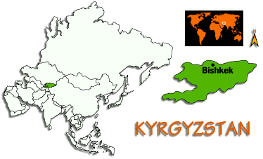 [Country map of Kyrgyzstan]