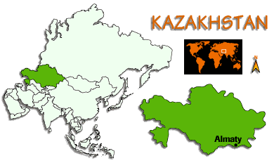 [Country map of Kazakhstan]