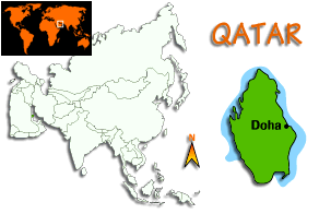 [Country map of Qatar]