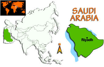 [Country map of Saudi Arabia]