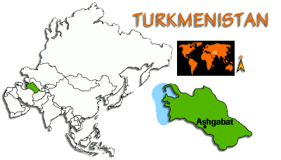 [Country map of Turkmenistan]