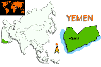 [Country map of Yemen]