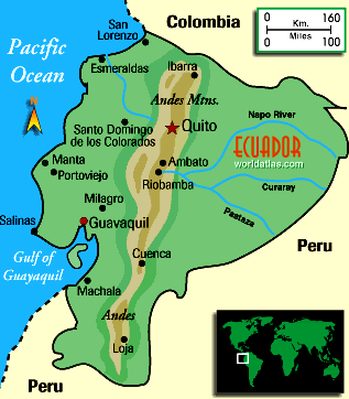 [Country map of Ecuador]