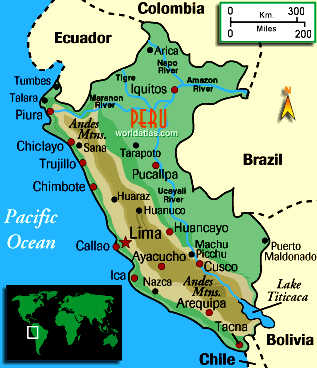 [Country map of Peru]